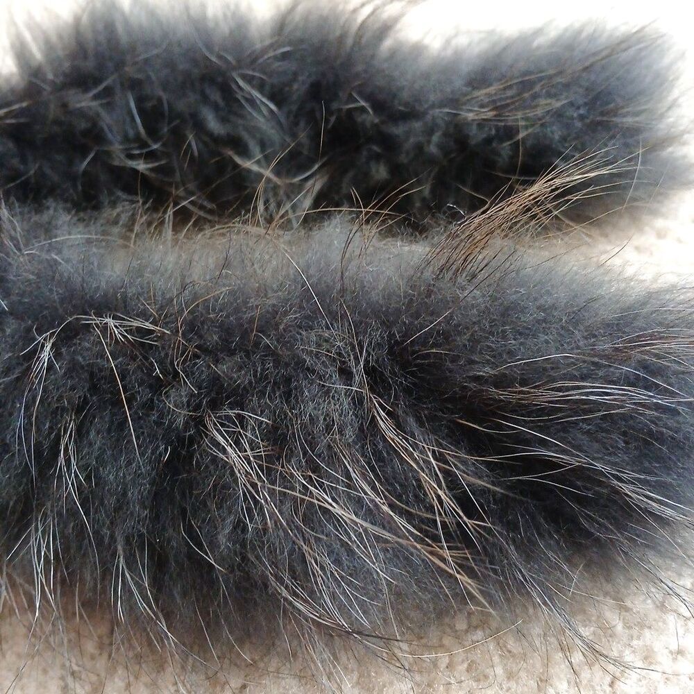 Genuine FOX  Fur Vintage Collar Hood Attachment 5 Buttons appx. 20in long